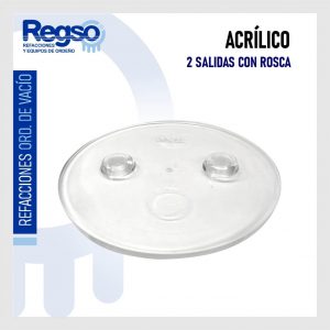 Acrílico 2 Salidas con Rosca