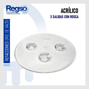Acrílico 3 Salidas con Rosca