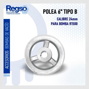 Polea 6" Tipo B Calibre 24 MM para Bomba R1500